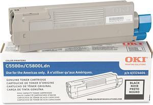 Oki Black Toner Cartridge -Black -LED -5000 Page -1 Each