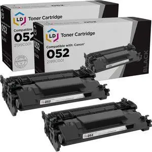 LD Products Compatible Toner Cartridge Replacement for Canon 052 2199C001 (Black, 2-Pack) for use with ImageCLASS LBP214dw, LBP215dw, MF424dw, MF426dw and MF429dw