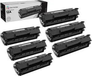 LD Products Compatible Toner Cartridge Replacement for (6-Pack Black) HP 12A Q2612A Works with HP Laserjet 1020 1022 1012 1010 1015 1018 1022n 1022NW 3015 3030