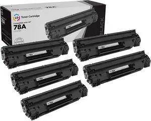 LD Compatible Toner Cartridge Replacements for HP 78A CE278A (Black, 5-Pack)
