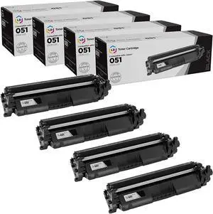 LD Products Compatible Toner Cartridge Replacement for Canon 051 2168C001 (Black, 4-Pack) for use in Canon imageCLASS LBP162dw, MF264dw, MF267dw, MF269dw