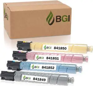 BGI Compatible Replacement Toner for Ricoh MP C6003 MP C4503 MP C5503 C4504 C6004 Toner Ink | 841849 841851 841852 841850 | 4-Pack High Yield