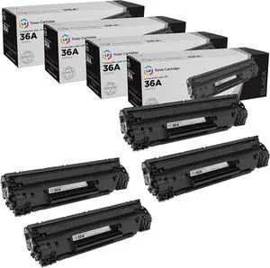 LD Products Compatible Toner Cartridge Replacement for (4-Pack, Black) HP 36A CB436A for use in Laserjet Printers M1522n MFP, M1522nf MFP, P1505 & P1505n