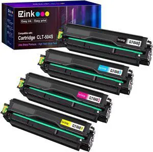 E-Z Ink (TM) Compatible Toner Cartridge Replacement for Samsung 504 504S CLT-K504S CLT-504S CLT-M504S CLT-C504S CLT-Y504S to Use with SL-C1860FW SL-C1810W CLP-415NW CLX-4195FW Printer Tray (4 Pack)