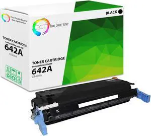 TCT 642A Black Toner Cartridge - Compatible Replacement for HP 642A CB400A Works with HP Color Laserjet Enterprise CP4005 CP4005N CP4005DN Printers (7,500 Pages)
