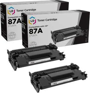 LD Products Compatible Toner Cartridge Replacement for HP 87A CF287A (Black, 2-Pack) for use in Laserjet Enterprise M506dh M506dn M506n M506x M527c M527dn M527f M527z M501dn M501n M527c M527Z
