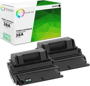 TCT 38A Toner Cartridge 2 Pack - Compatible Replacement for HP 38A Q1338A Black Works with HP Laserjet 4200 4200N 4200TN 4200DTN 4200DTNS 4200DTNSL Printers (10,000 Pages)