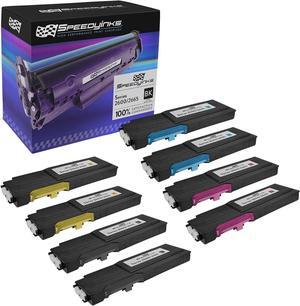 Speedy Inks Compatible Toner Cartridge Replacement for Dell C2660DN C2665dnf High-Yield (2 Black, 2 Cyan, 2 Magenta, 2 Yellow, 8-Pack)