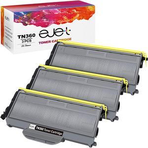ejet Compatible Toner Cartridge Replacement for Brother TN360 TN-360 TN330 TN-330 to use with HL-2140 HL-2170W MFC-7840W MFC-7340 MFC-7440N MFC-7345N DCP-7030 DCP-7040 Printer (Black, 3-Pack)