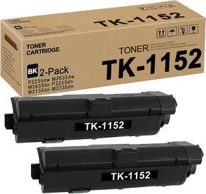TK1152 TK-1152 1T02RV0US0 Toner Cartridge (Black,2 Pack) Replacement for Kyocera P2235dw M2635dw M2635dn P2235dn M2135dn M2735dn Toner Kit Printer