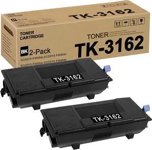 Ennovor TK3162 TK-3162 1T02T90US0 Toner Cartridge (Black,2 Pack) Replacement for Kyocera ECOSYS P3045dn P3050dn P3055dn P3060dn Toner Kit Printer