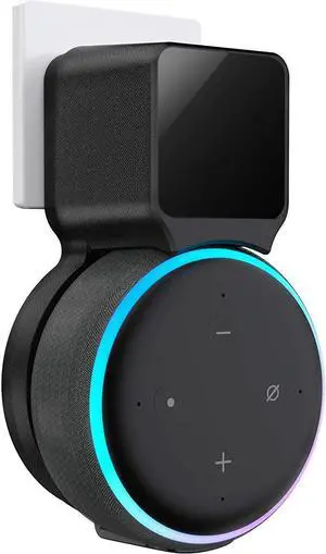 Maxonar Echo Dot Wall Mount Holder, Echo Dot Mount 3rd Generation Compatible with HomePod Mini, Clever Echo Dot Accessories with Built-in Cable Management Hide Messy Wires
