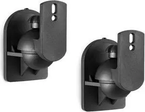 Good Product Outlet Speaker Wall Mounts, Bookshelf Speaker Wall Mount Brackets, Surround Sound Speaker Mounts, Hold up to 7.7 lbs, (SWM202), 2 Pack, Black