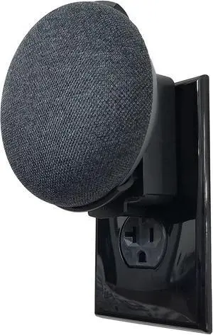 Dot Genie Google Home Mini (1st Gen) Backpack: The Simplest and Cleanest Outlet Wall Mount Hanger Stand for Home Mini (1st Gen) - No Cord Wrapping Required - Designed in USA (Black)