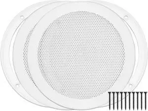 Reliable Hardware Company RH-4002-6.5-2-A White Surface Mount 6-1/2" Speaker Covers, Pair
