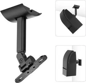 Wall and Ceiling Mount for Bose 161, 151 SE Environmental Speakers, Multiple Tilt & Swivel Adjustable Mounting Bracket Compatible with Bose Model 100 Speakers, Single Black