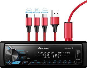 MVH-X390BT Digital Media Receiver with Pioneer ARC app, MIXTRAX, Built-in Bluetooth and USB Direct Control for iPod/iPhone and Android Phones & zonoz 3 in 1 Multi USB Charging Cable (Bundle)