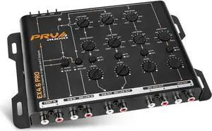 Crossover Car Audio EX4.6 PRO 4 Way or 3 Way Electronic Crossover 9 Volts, 4 in 6 Out RCA Channels Car Sound Processor