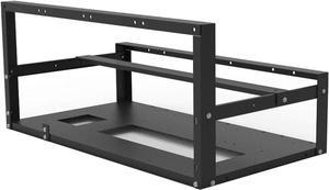 Steel Open Air Miner Stackable Mining Frame Case Rig, 6GPU/ 8GPU for Crypto Coin Currency Bitcoin ETH/ETC/ZEC Mining, Frame Rack Only, Fans & GPU Not Included