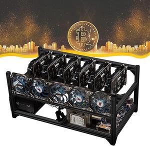 YHWD 6 GPU Mining Rig Case, Mini Mining Frame with Heat Dissipation Effect, Strong, Durable and Reusable, Easy to Move for Ethereum(ETH,etc)/Bitcoin(BTC)/siacoin(sc)