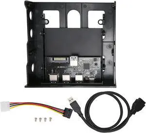 Optical Drive Panel Computer Case Front USB3.0 Expansion Board, Type C Port, Metal Heat Dissipation, with Bracket, Fast Transmission Speed up to 6Gbps
