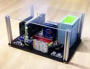 Open Benchtable Chassis Transparent Acrylic DIY Water-Cooled Chassis Personality Computer Chassis Rack ITX