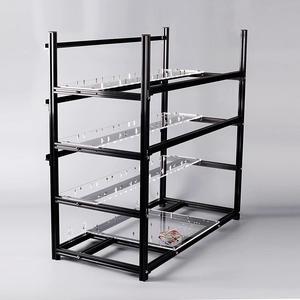 Open Air Mining Rig Case Frame 19 GPU, Mining Rig Open Air Case Stackable for Ethereum, Computer Mining Aluminum Stackable Bitcoin 30 * 14 * 29.5in,Black