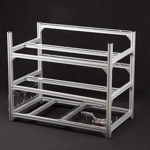 Mining Rig Frame 12 GPU Open-Pit Mining Machine Frame Case Mining Coin Ring Support Bracket Case Frame Transfer Mining Rack (Size : 14 GPU)