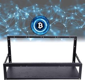 WuliFANX Stainless Mining Rig Frame, Open Air Mining Computer, Stackable, 6/8 Gpu, Frame Only, Fans & Gpu is Not Included, for Crypto Coin Currency Bitcoin Mining Accessories Tools (Size : 6Gpu)