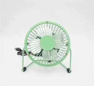DWCA Mini USB Desk Fan Quiet, Portable Cooling Fan 4 Inch Small Compact Size for Office, Room Desktop Small Personal USB Fan (Color : Green)