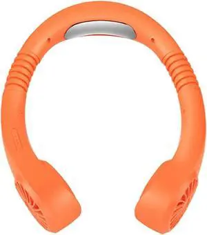 Neck Fan 3200mah Battery Operated Neckband Fan Free Wearable Personal USB Fan for Hot Flashes Home Office Travel Outdoor Sports Low Noise Design (Color : Orange)