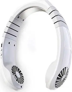 Portable Neck Fan, 3600mAh Battery Operated Ultra Quiet Hands Free USB Fan, Adjustable High Flexibility Wearable Personal Fan for Home Office Outdoor Travel Low Noise Design (Color : Black)