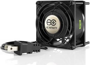 AC Infinity AXIAL 8038, Quiet Muffin Fan, 120V AC 80mm x 38mm Low Speed, UL-Certified for DIY Cooling Ventilation Exhaust Projects