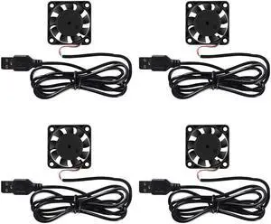 4 Pack USB Brushless Cooling Fan 40mm Fan High Performance DC 5V Cooling Fan Speed 4200 RPM Fan for Small Appliances Series Replacement