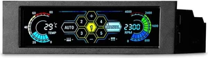 Heaven2017 5.25 Inch Drive Bay Front Touch Screen LCD Panel 5 Channels Speed Controller, Desktop PC Temperature Sensor Display Computer Case Fans Controller Heaven2017 5.25 Inch Drive Bay Front Touch Screen LCD Panel 5 Channels Speed Controller, Desktop PC Temperature Sensor Display Computer Case Fans Controller