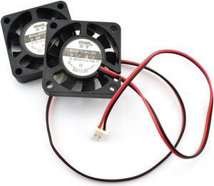 2-Pack DC 12V Mini Cooling Fan 2Pin Brushless Small Exhaust Fan for 3D Printer Makerbot Accessories Computer CPU Cooler 40x40x10mm