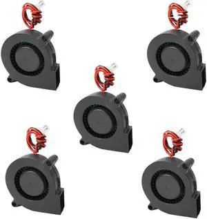 5Pcs Black Brushless DC Cooling Blower Fan 5015S 5V 0.1-0.3A 50x15mm
