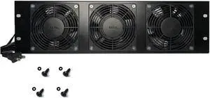 Kutatek Rack Mount Fan Panel 3U, Intake Airflow, for Cooling AV, Home Theater, Network 19 Racks, Welcome to consult