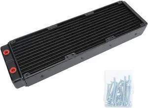 Yoidesu Water Cooling Radiator,24 Pipes Dual-Layer Radiator,45mm G 1/4 Thread Computer Radiator,Heat Exchanger Radiator with Fan(Black) Yoidesu Water Cooling Radiator,24 Pipes Dual-Layer Radiator,45mm G 1/4 Thread Computer Radiator,Heat Exchanger Radiator with Fan(Black)