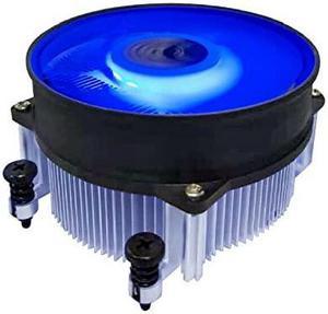 HIGH POWER BlueAM4 Blue LED Light CPU Air Cooler with Aluminum Heatsink & 92mm PWM Cooling Fan for AMD Ryzen 5,7,9 Processor/Socket AM4 PC Motherboard