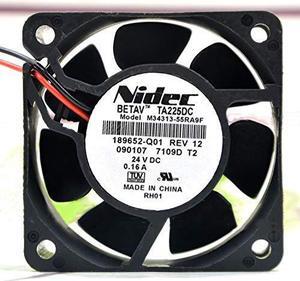 for 24V 60mm Nidec TA225DC M34313-55RA9F 6025 0.16A 2-Wire Cooling Fan