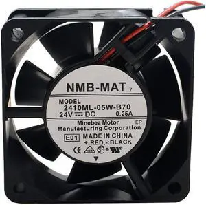 2410ML-05W-B70 NMB 24V 0.25A 6025 6CM 2-Wire Cooling Fan