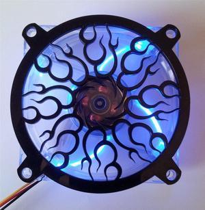 Custom Acrylic Flame Spiral Computer Fan Grill 200mm