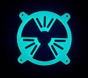 200mm Acrylic UV Green Nuclear Radiation Computer Fan Grill Guard