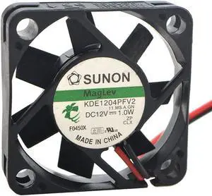 KDE1204PFV2 SUNON 12V 1.0W 4CM 4010 2-Wire Cooling Fan