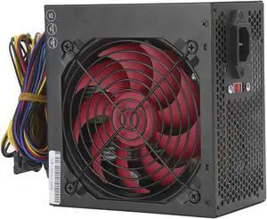 wendeekun 250W ATX Power Supply, Computer Power Supply, Computer Power Supplies for PC Computer Accessories Red Fan Manual Adjustable 115/230V ATX-250W(US)