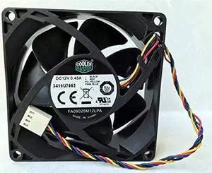 For FA08025M12LPA 12V 0.45A 4-Wire 8CM 8025 PWM Silent Fan
