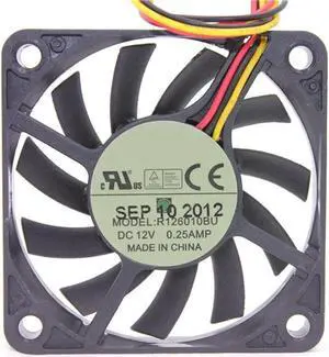 R126010BU 12V 0.25A 3Pin 60x60x10mm Computer CPU Cooler Cooling Fan