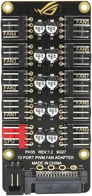 Richer-R PWM Fan Hub Splitter, PH35 PWM Fan HUB Motherboard Desktop PC Controller Adapter,CPU PWM Fan Controller Hub PWM Case Fan Splitter Support 3Pin 4Pin(ph35)