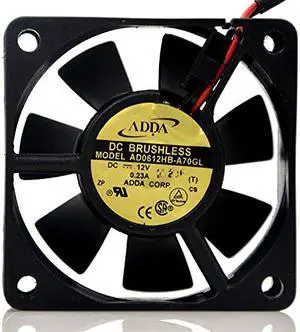 AD0612HB-A70GL ADDA 12V 60mm Fan, 12V 0.23A 6025 Chassis Fan